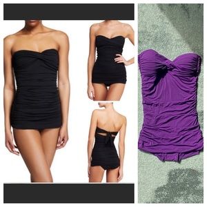 Carmen Marc Valvo Swim Dress PURPLE Size 12